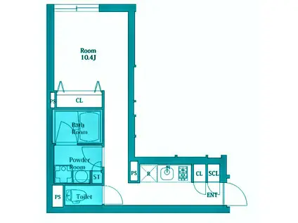 リーガランド祐天寺(ワンルーム/2階)の間取り写真