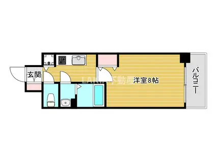 ソルテラス都島本通(1K/7階)の間取り写真