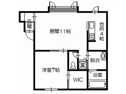 パークコート SHINKOU(1LDK/1階)の間取り写真