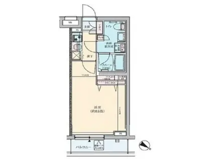 ロアール武蔵新田(1K/2階)の間取り写真