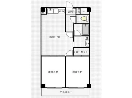 フォーレスト(2LDK/3階)の間取り写真