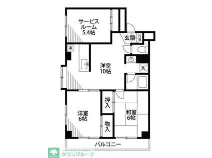 レナジア保木間(2LDK/1階)の間取り写真