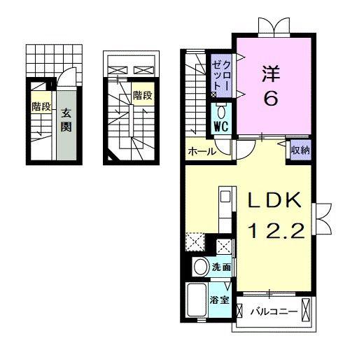 ラ・エトワール(1LDK/3階)の間取り写真