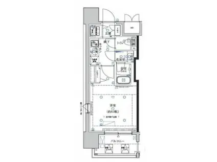 クレイシア赤羽(1K/2階)の間取り写真