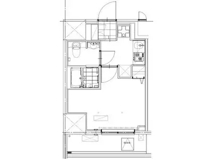 GENOVIA草加(1K/6階)の間取り写真