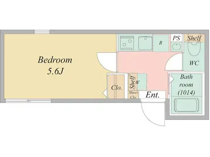 グランクオール町屋レジデンス(1K/2階)の間取り写真