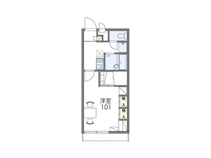 レオパレス赤穂(1K/1階)の間取り写真