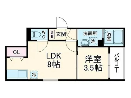 D PORTE SCALARI(1LDK/1階)の間取り写真