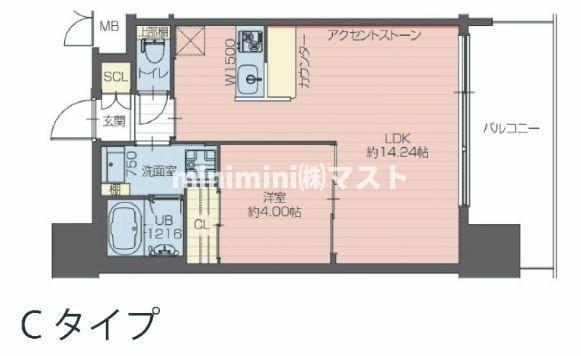 プレジオ大正(1LDK/12階)の間取り写真