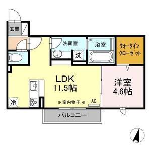 豊橋鉄道東田本線 井原駅(愛知) 徒歩30分 3階建 築9年(1LDK/3階)の間取り写真