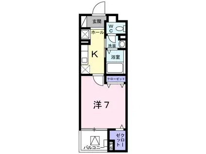 セレノ・コリーナ・ダイマチ(1K/4階)の間取り写真