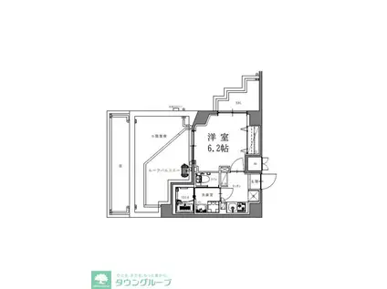 S-RESIDENCE本中山ALORIA(1K/7階)の間取り写真