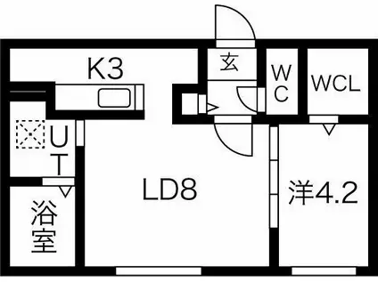 ARMADA(1LDK/2階)の間取り写真