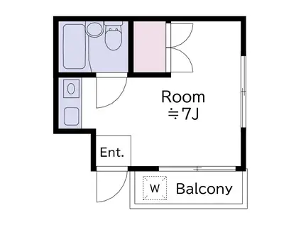 アーバンハイツ(ワンルーム/3階)の間取り写真