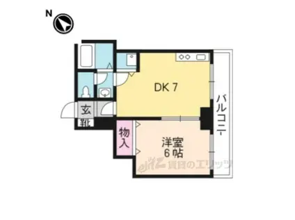 メゾンシャルマン・エレガンテ(1DK/2階)の間取り写真