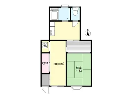 ハイツコーワ(1DK/1階)の間取り写真