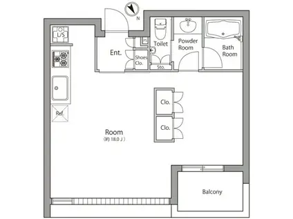 ベルヴィラージュ尾久デュエトーレ(ワンルーム/8階)の間取り写真