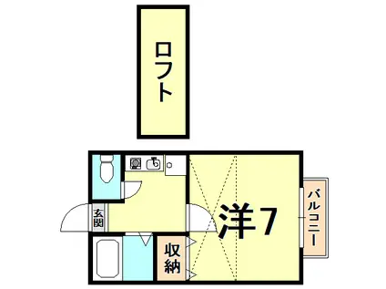 DUO高賞(1K/2階)の間取り写真