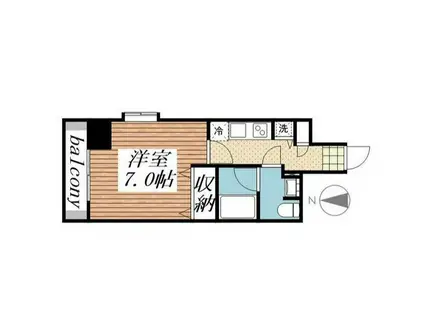 プレスタイル両国(1K/11階)の間取り写真