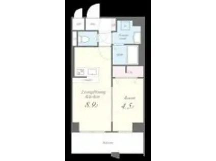 エルヴィータ箱崎(1LDK/10階)の間取り写真