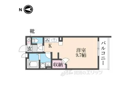 レオネクストSUCRE(1K/2階)の間取り写真