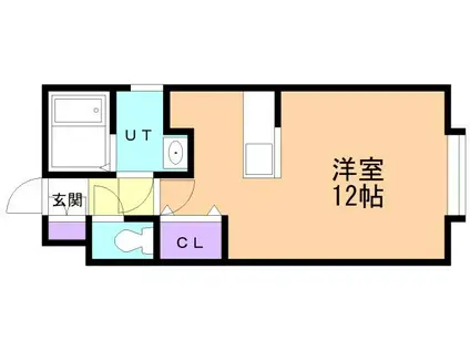 ラ・ショコラフォルテ(ワンルーム/1階)の間取り写真