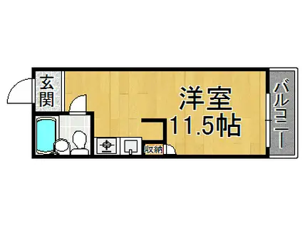 フレンドリーマンション(ワンルーム/2階)の間取り写真