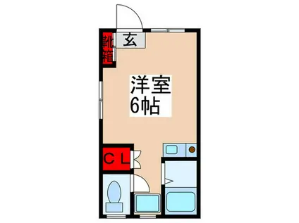 第5黒崎ビル(ワンルーム/1階)の間取り写真