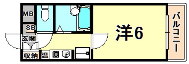 サンホームズ内山(1K/5階)の間取り写真