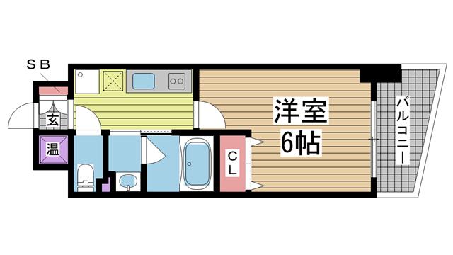 グルーブ神戸ハーバーアリーナ(1K/8階)の間取り写真