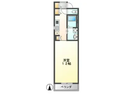 アークプラッツ(1K/4階)の間取り写真