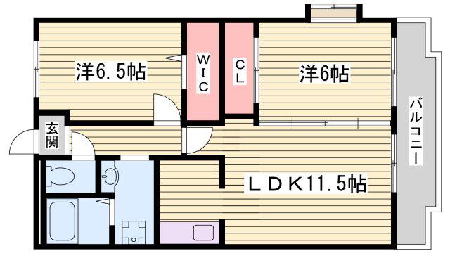 パロス135(2LDK/2階)の間取り写真