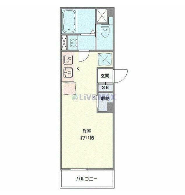 ウィロー板橋本町(1DK/3階)の間取り写真