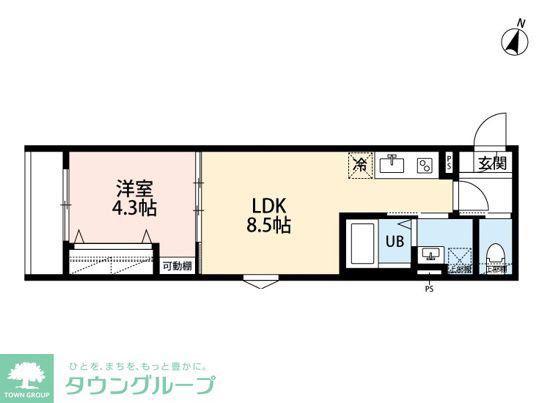 ROBOT HOME 金町(1LDK/2階)の間取り写真