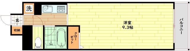 ギャレ グラン(1K/1階)の間取り写真