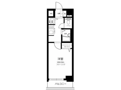 プレールドゥーク清澄白河(1K/5階)の間取り写真