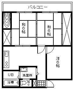 蓮ヶ池ハイム(3DK/2階)の間取り写真