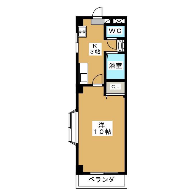 コーポ雄貴(1K/3階)の間取り写真