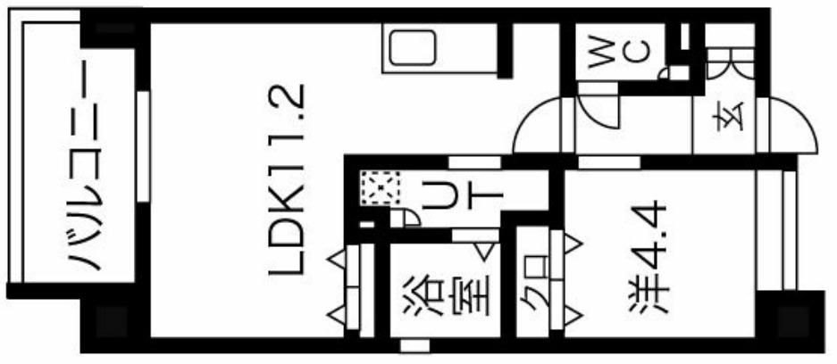 GLUCKMAISON/S-EBIE XI(1LDK/5階)の間取り写真