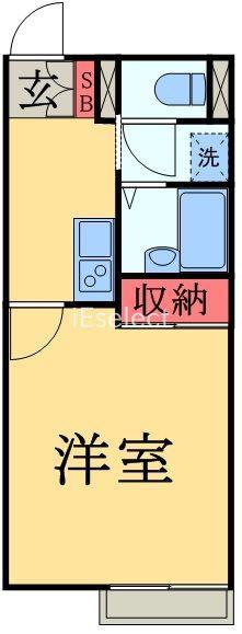 LPベイラインそが(1K/2階)の間取り写真