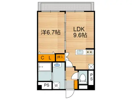 Mステーション光の森I(1LDK/2階)の間取り写真