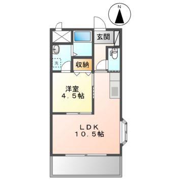 コンフォートM(1LDK/2階)の間取り写真