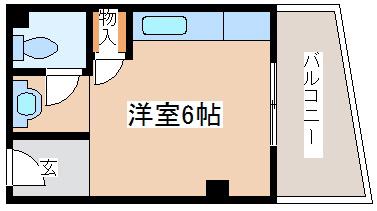 プチシャトー徳井(ワンルーム/4階)の間取り写真