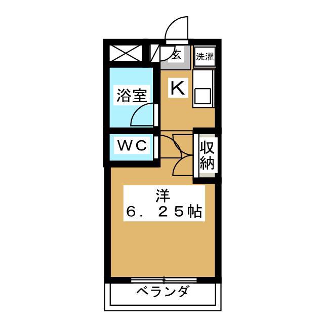 フォンティーヌハネカワ(ワンルーム/3階)の間取り写真