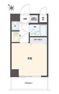 クリオ横須賀中央壱番館(1K/4階)の間取り写真