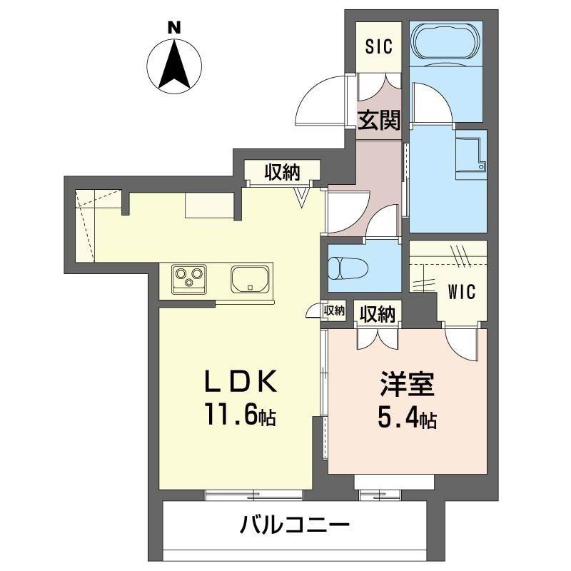 アルストラーレ(1LDK/2階)の間取り写真