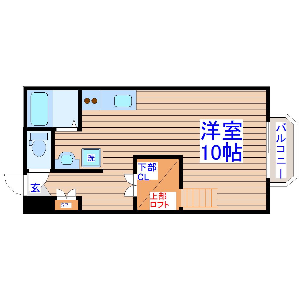 サンキャッスル・16(ワンルーム/4階)の間取り写真