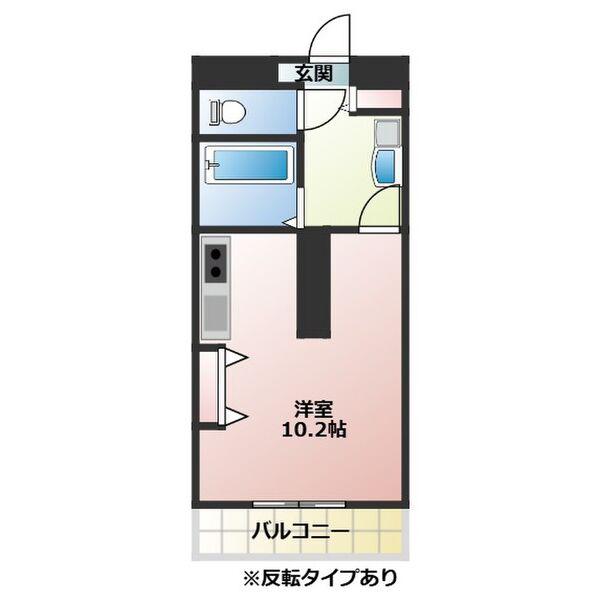 WOHNUNGK(ワンルーム/6階)の間取り写真