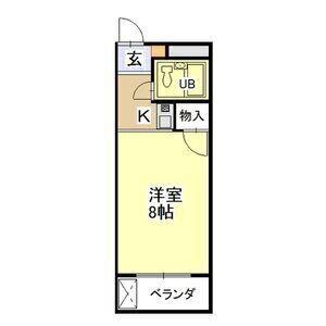 ヴィラ・シャルダン(1K/4階)の間取り写真