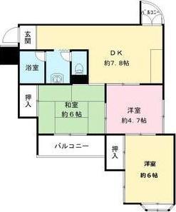コーポ南野(3DK/3階)の間取り写真